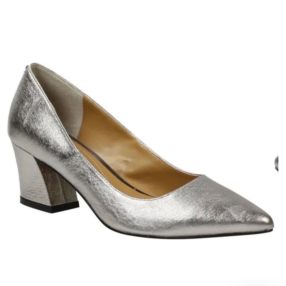 Fatemeh Metallic Pointed Toe Pump by J. Renee